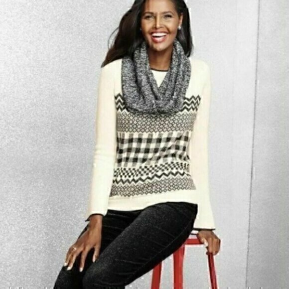 Talbots Modern Fair Isle wool blend sweater - Picture 1 of 6
